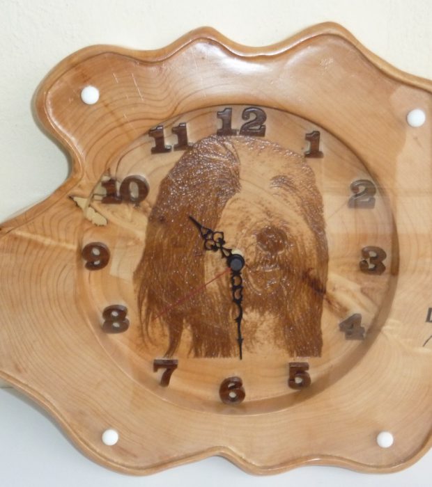 Orologio da parete "BEARDED COLLIE"