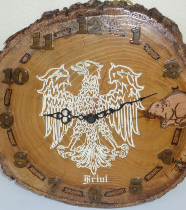 Orologio da parete fetta di tronco
