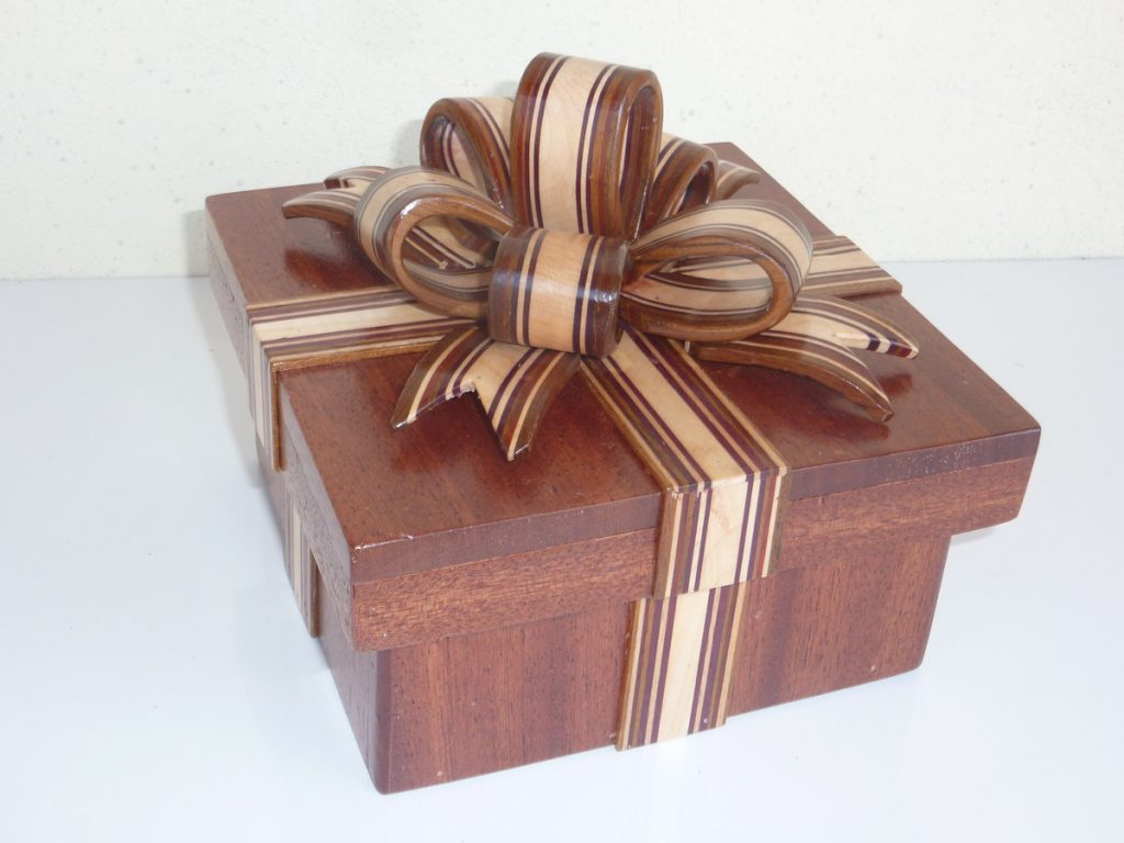 Portagioie "cofanetto con fiocco"